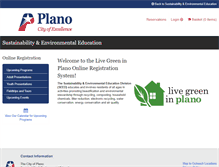 Tablet Screenshot of livegreeninplano.obsres.com